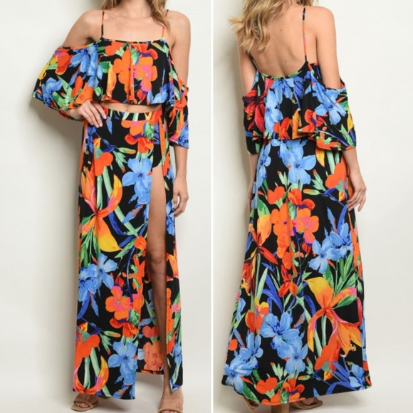 LAST 1! GIRLY & FLRITY 2 PIECE MAXI SKIRT & TOP - Picture 8 of 8